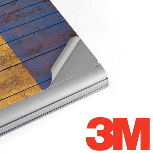 Barbados Flag Dark Wood Surface Book 2 13.5in Skin