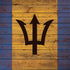 Barbados Flag Dark Wood Surface Book 2 13.5in Skin