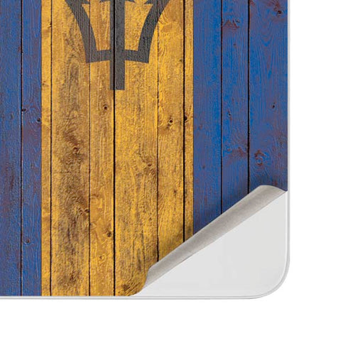 Barbados Flag Dark Wood Surface Duo Skin