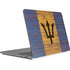 Barbados Flag Dark Wood Surface Laptop Studio Skin