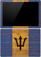 Barbados Flag Dark Wood Surface Pro 4 Skin