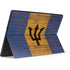 Barbados Flag Dark Wood Surface Pro 7 Skin