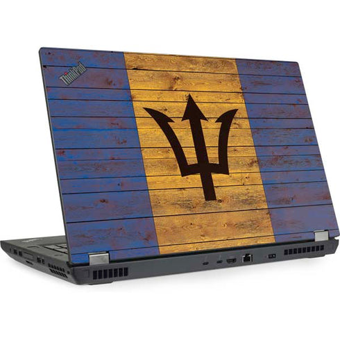 Barbados Flag Dark Wood Lenovo ThinkPad Skin