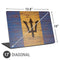 Barbados Flag Dark Wood Universal Laptop 17in (13.8 x 10in) Skin