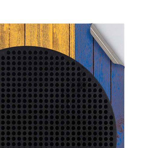 Barbados Flag Dark Wood Xbox Series S Console Skin