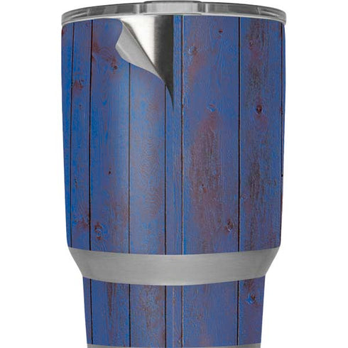 Barbados Flag Dark Wood Yeti 20oz Tumbler Skin