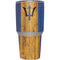 Barbados Flag Dark Wood Yeti 30oz Rambler Tumbler Skin