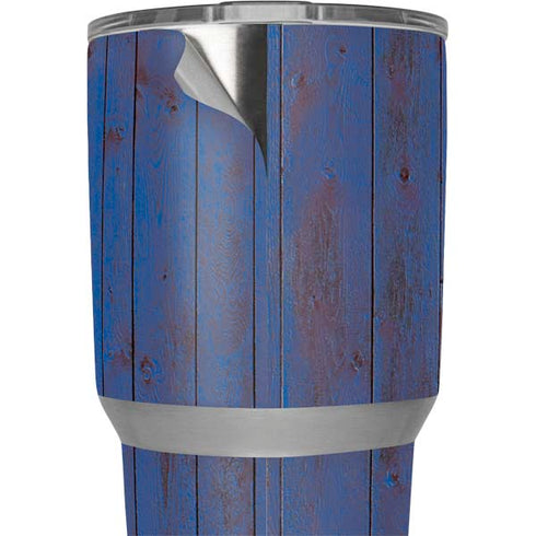 Barbados Flag Dark Wood Yeti 30oz Rambler Tumbler Skin