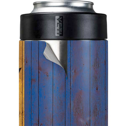 Barbados Flag Dark Wood Yeti Colster Can Insulator Skin