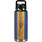 Barbados Flag Dark Wood YETI Rambler 36oz Bottle Skin