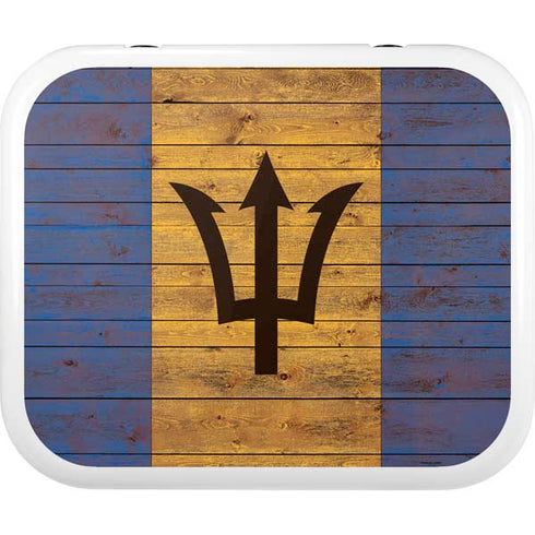 Barbados Flag Dark Wood YETI Roadie 24 Hard Cooler Skin