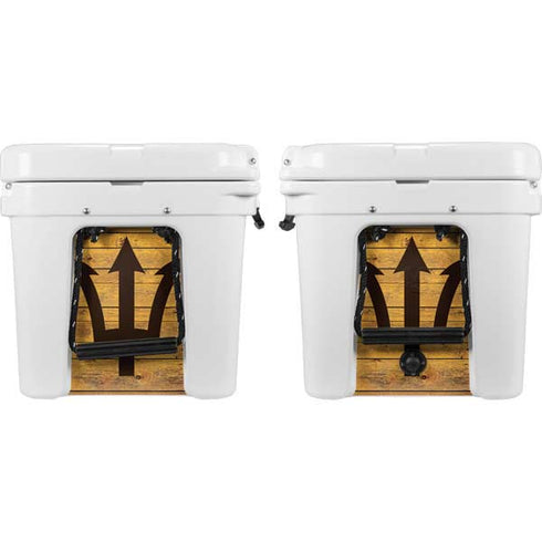 Barbados Flag Dark Wood YETI Tundra 35 Hard Cooler Skin