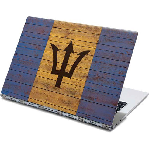Barbados Flag Dark Wood Yoga 910 2-in-1 14in Touch-Screen Skin