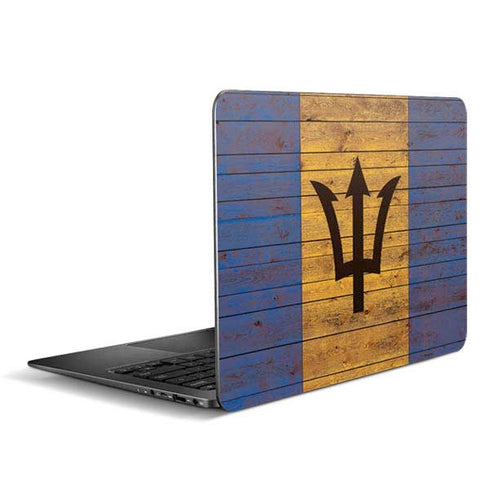 Barbados Flag Dark Wood Zenbook UX305FA 13.3in Skin