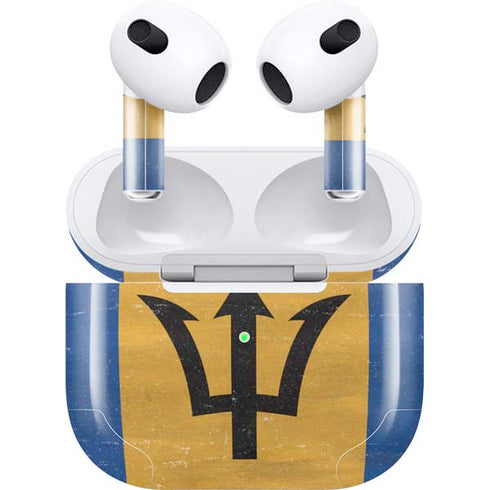 Barbados Flag Distressed Apple AirPods (3rd Gen 2021) Skin