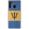 Barbados Flag Distressed Galaxy A21 Clear Case