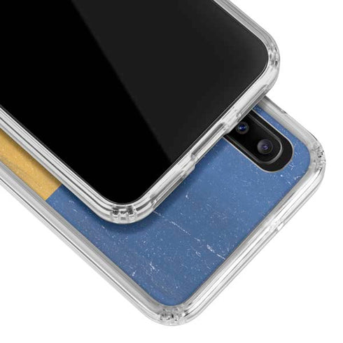 Barbados Flag Distressed Galaxy A30 Clear Case