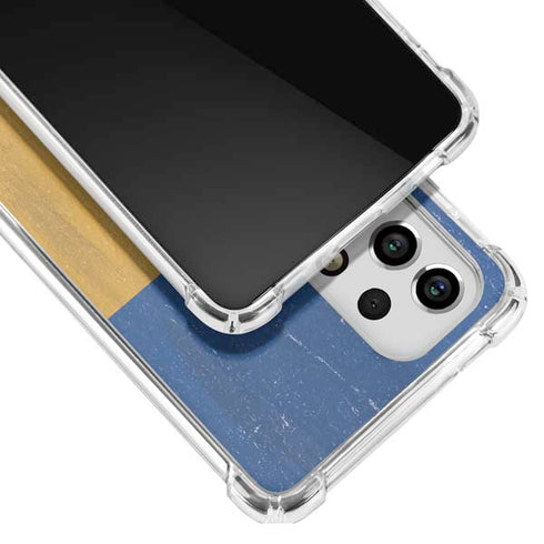 Barbados Flag Distressed Galaxy A53 5G Clear Case