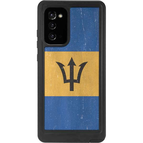 Barbados Flag Distressed Galaxy Note20 5G Waterproof Case