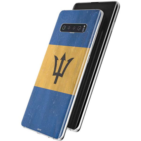 Barbados Flag Distressed Galaxy S10 Plus Skin