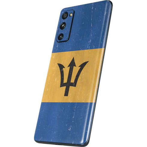 Barbados Flag Distressed Galaxy S20 Fan Edition Skin