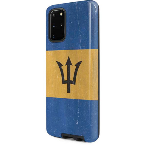 Barbados Flag Distressed Galaxy S20 Plus Pro Case