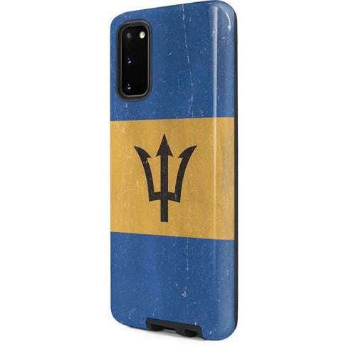 Barbados Flag Distressed Galaxy S20 Pro Case
