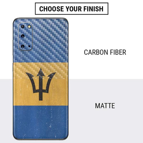 Barbados Flag Distressed Galaxy S20 Skin