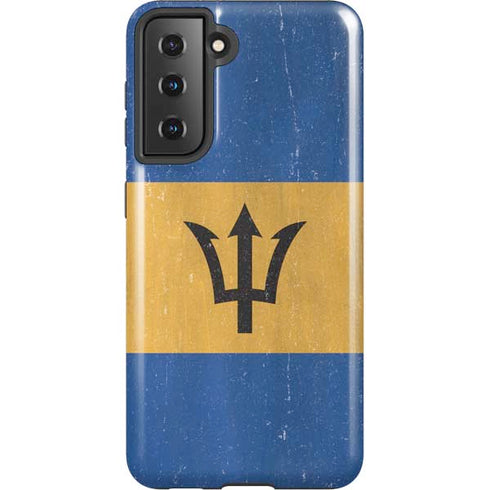 Barbados Flag Distressed Galaxy S21 5G Pro Case