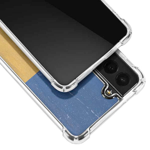 Barbados Flag Distressed Galaxy S21 FE Clear Case