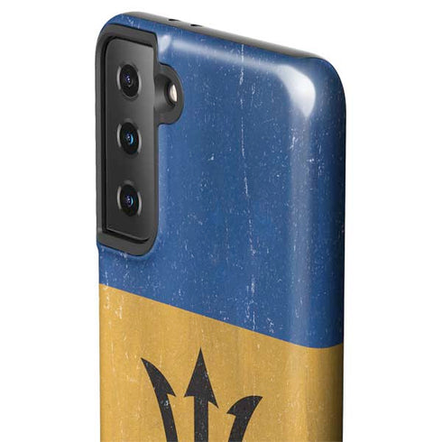 Barbados Flag Distressed Galaxy S21 FE Pro Case