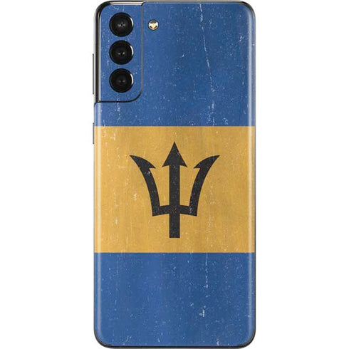 Barbados Flag Distressed Galaxy S21 Plus 5G Skin