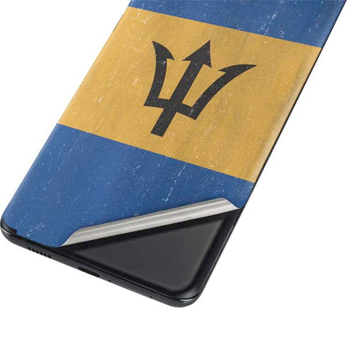 Barbados Flag Distressed Galaxy S21 Ultra 5G Skin