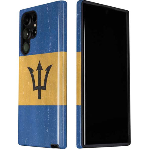 Barbados Flag Distressed Galaxy S22 Ultra Pro Case