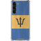 Barbados Flag Distressed Galaxy S23 Plus Clear Case