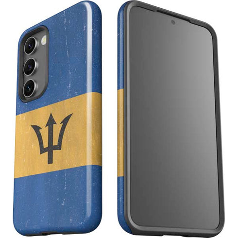 Barbados Flag Distressed Galaxy S23 Pro Case
