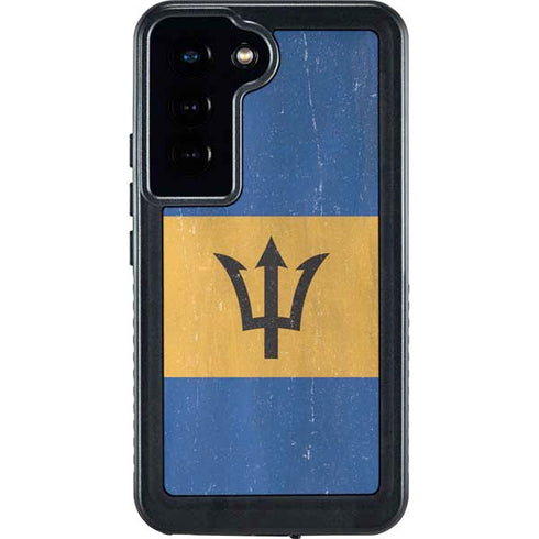 Barbados Flag Distressed Galaxy S23 Waterproof Case