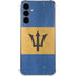 Barbados Flag Distressed Galaxy S24 Clear Case
