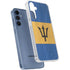 Barbados Flag Distressed Galaxy S24 Clear Case
