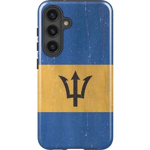 Barbados Flag Distressed Galaxy S24 Impact Case