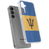 Barbados Flag Distressed Galaxy S24 Plus Clear Case