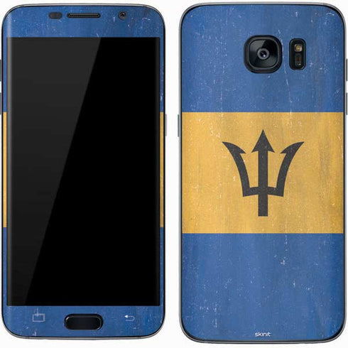 Barbados Flag Distressed Galaxy S7 Skin