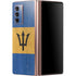 Barbados Flag Distressed Galaxy Z Fold2 5G Skin