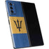 Barbados Flag Distressed Galaxy Z Fold2 5G Skin