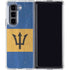 Barbados Flag Distressed Galaxy Z Fold5 5G Clear Case