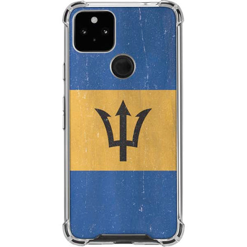 Barbados Flag Distressed Google Pixel 4a 5G Clear Case