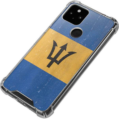 Barbados Flag Distressed Google Pixel 4a 5G Clear Case