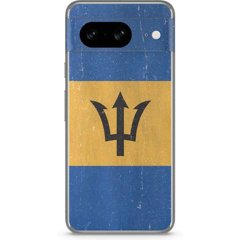 Barbados Flag Distressed Google Pixel 8 Skin