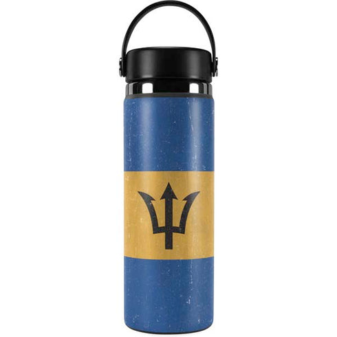 Barbados Flag Distressed Hydro Flask 20oz Wide Mouth Skin