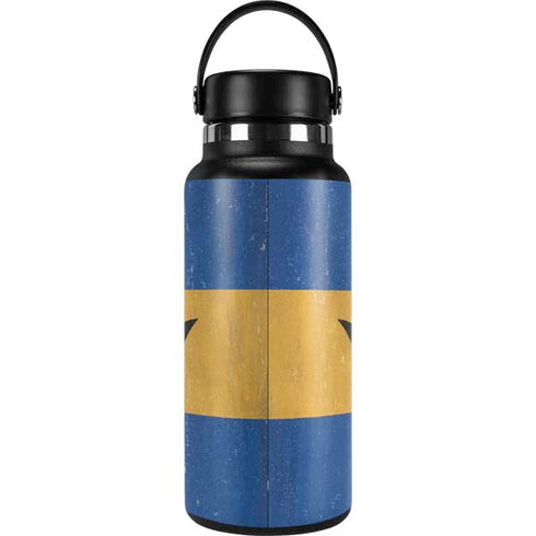 Barbados Flag Distressed Hydro Flask 32oz Wide Mouth Skin